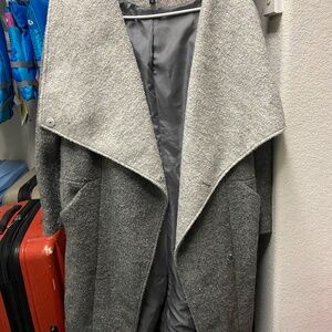 Express grey wool coat